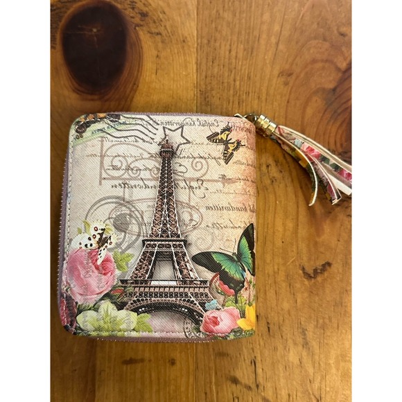Paris Eiffel Tower Zipper Wallet - Picture 2 of 3